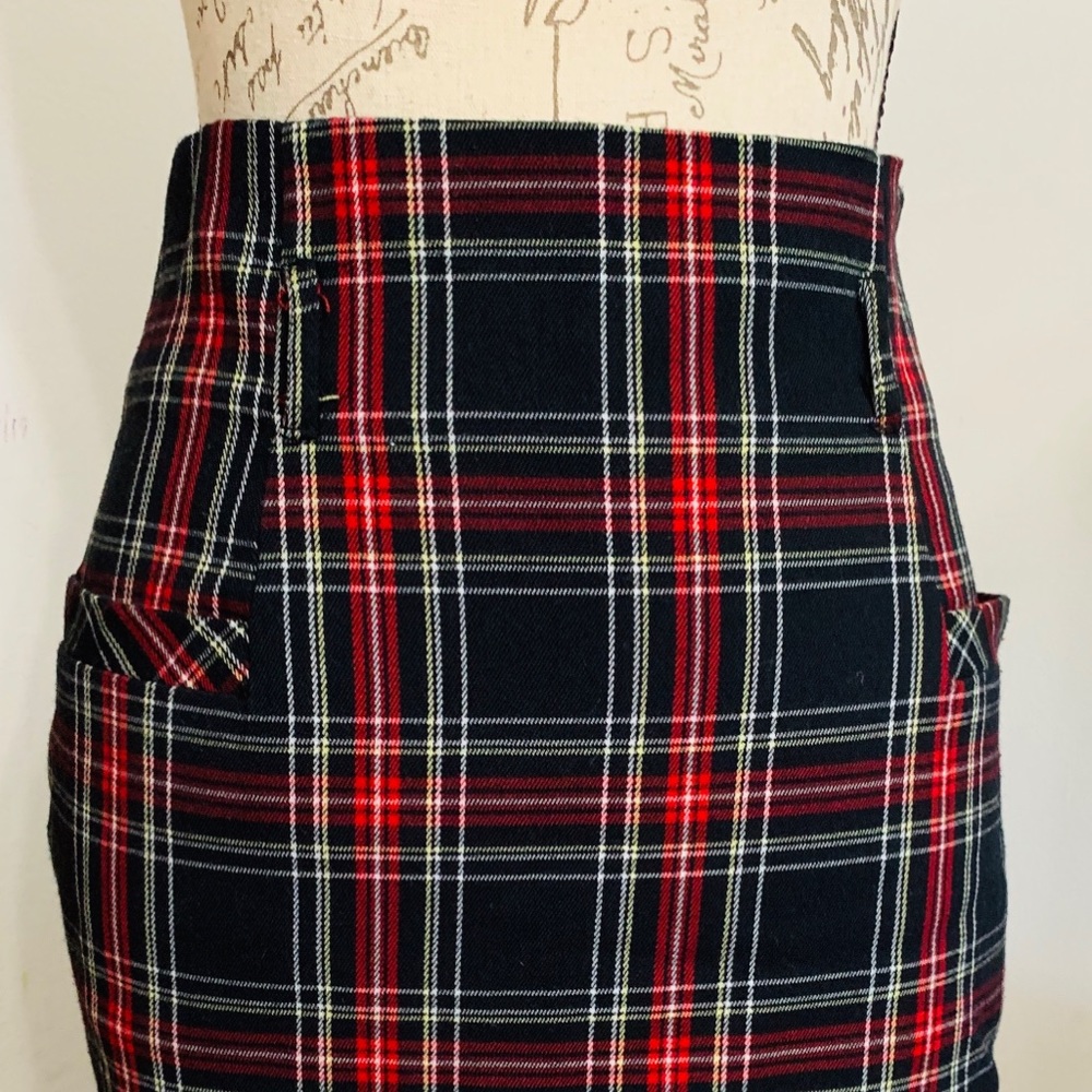 Small Plaid Forever 21 High Waisted Pencil Skirt